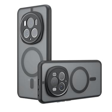Imagem de Kukoufey Capa compatível com Honor Magic 6 Pro, compatível com MagSafe, compatível com Honor Magic6 Pro 5G BVL-AN16 BVL-N49 Capa magnética embutida antichoque preta