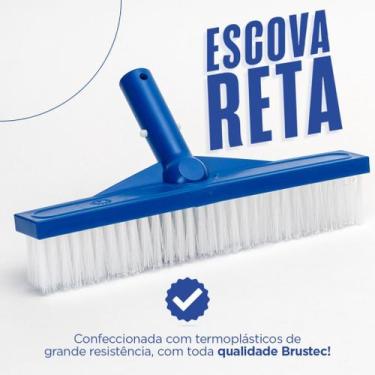 Imagem de Escova Reta Com Cerdas Em Nylon Para Piscina Fibra Vinil e Alvenaria B