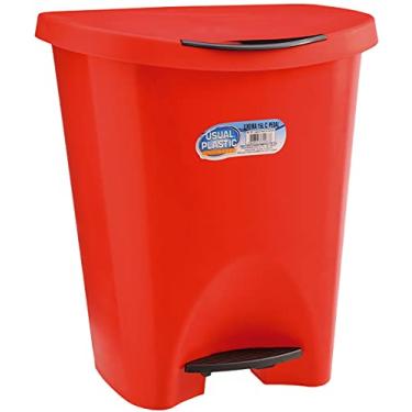Imagem de Lixeira Com Pedal 15L Vermelha
