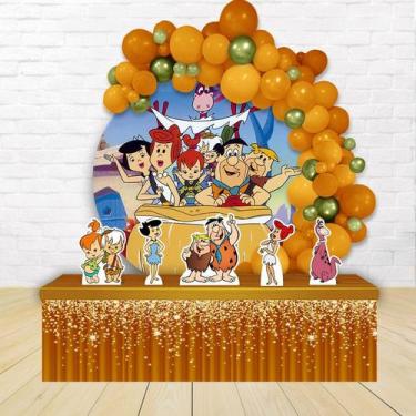 Imagem de kit festa painel redondo Decoração Flintstones 1,50 Diâmetro - IMPAKTO