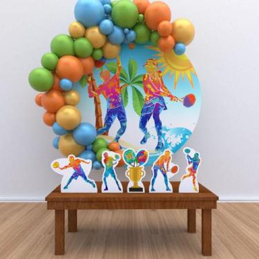 Imagem de Kit Festa Painel Redondo  Beach Tenis- IMPAKTO VISUAL
