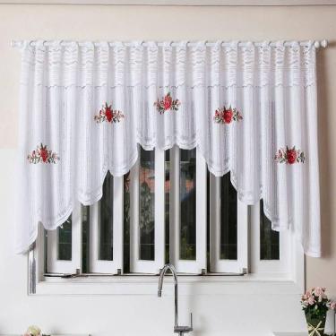 Imagem de Cortina para Cozinha de Renda Cascata 3,00 x 1,00 - Interlar, FLORAL B