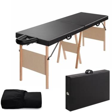 Imagem de Maca Dobrável Real 200kg Estética Massagem + Lençol Lavável (Preto/Preto)