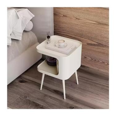 Imagem de LICONG-2020 CUabinet lateral mesa de cabeceira minimalista quarto sala de estar sofá pequeno armário lateral armário de canto (cor: A)