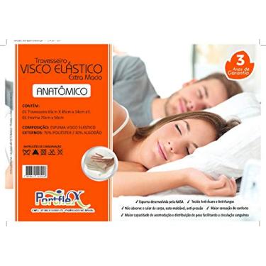 Imagem de Travesseiro Visco Elástico Anatômico Portflex 65cm x 45cm
