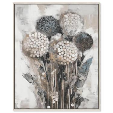 Imagem de Art Remedy Tawny Sunflare Canvas Elegant Florals, moldura prata, 61 cm x 76 cm