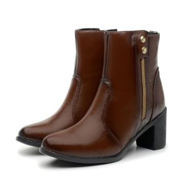 Imagem de Bota Feminina Cano Curto Aurora Inverno 302 (Marrom, BR, Adulto, Numérico, 40)