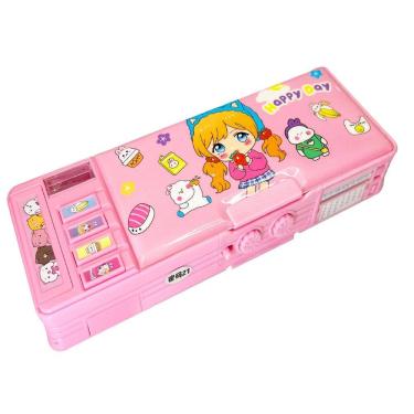 Imagem de Estojo de lápis LilyBeauty Pop Up Multifuncional para crianças rosa