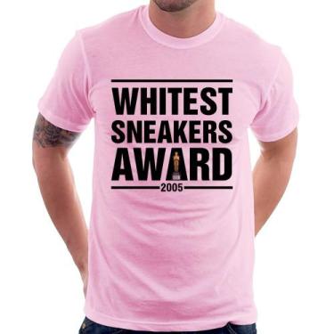 Imagem de Camiseta Whitest Sneakers Awards - Foca na Moda, Rosa bebê, GGG