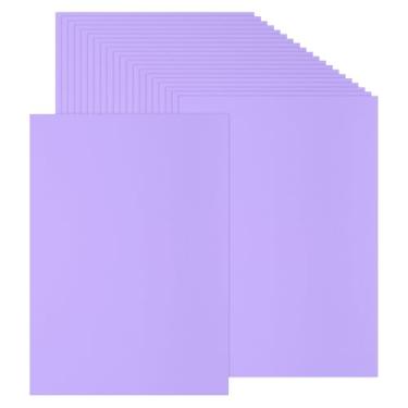 Imagem de PATIKIL 100 folhas de papel cartão colorido, tamanho A4, 230 g/m², papel colorido impresso para artesanato, scrapbook, decoração de festa, roxo claro