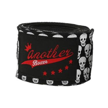 Imagem de oshhni Broca de mão de boxe de 197 polegadas de 7 cm de comprimento profissional de pulso elástico luvas de boxe interno para competição de um soco no MMA, Preto