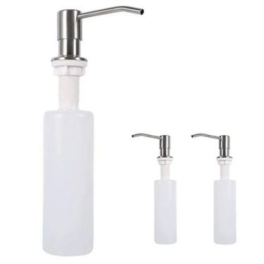 Imagem de Dispenser Dosador Embutir Kit 3 Uni Detergente Sabonete Liquido Sabao 