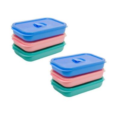 Imagem de Kit 6 Potes Herméticos Dup Marmita Tampa Com Válvula 1 Litro