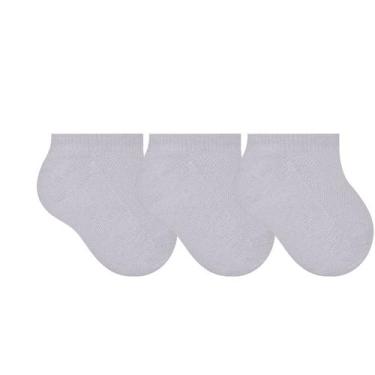 Imagem de Kit Com 3 Pares Meias Kids Sapatilha Cano Curto Selene, Branco, P - 17
