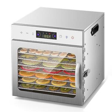 Imagem de Secador de desidratação de alimentos de 8 camadas, secagem de ar quente de 360°, controle de temperatura de 86°F-194°F, display de toque LED, adequado para carne seca, ervas, carne, frutas, vegetais