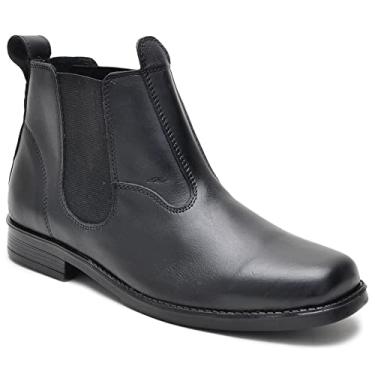 Imagem de Botina Masculina Bota Casual Trabalho Couro Legitimo (Preto, BR, Adulto, Numérico, 44)