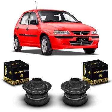 Imagem de Par Coxim Batente Batedor Suporte Original Axios Amortecedor Traseiro Chevrolet Celta 2000 2001 2002 2003 2004 2005 2006