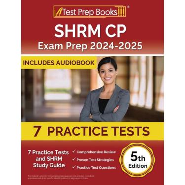 Imagem de Livro de preparação para exames Livros preparatórios para testes shrm cp 7 Practice Tests 5ª Ed