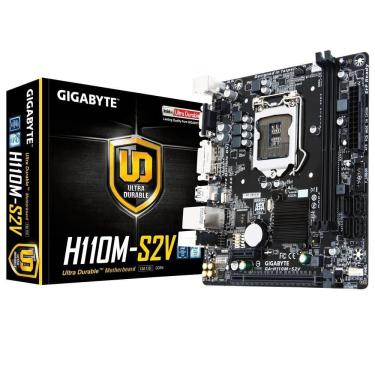 Imagem de Placa Mae Gigabyte GA-H110M-S2V (1151/DDR4/VGA/microATX) - PN # GA-H110M-S2V