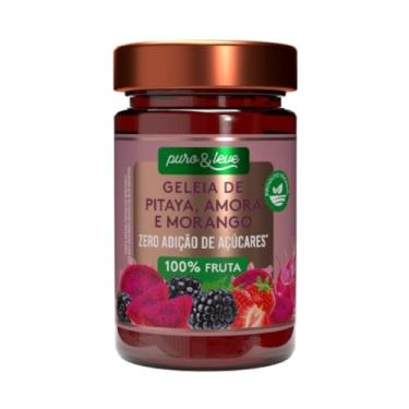 Imagem de GELÉIA DE PITAYA, AMORA E MORANGO 100% FRUTA ZERO ADIÇÃO AÇÚCAR - PURO & LEVE 230G