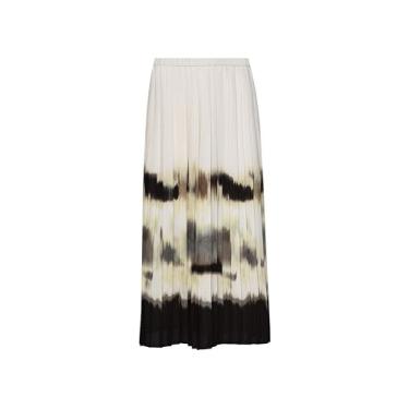 Imagem de Anne Klein Saia plissada feminina (forrada), Pomba branca multi, GG