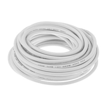 Imagem de Hihaha Fio de terra elétrico automotivo 33FT branco TC 1 peça 18AWG 3 condutores totalmente isolados e revestimento de toque macio universal