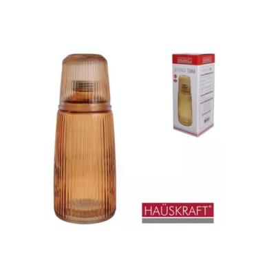 Imagem de Moringa De Vidro 1,1l Com Tampa De Metal + Copo 250ml Tiana Hauskraft 