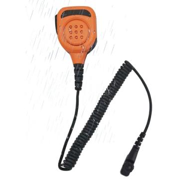 Imagem de Microfone de rádio portátil IP65 à prova d'água para Hytera Hyt pd700 pd708 pd702i pd752i pd782i pd782g pd782 pt580h pd780 pd780G pd705 pd705G PD785, com conector de áudio de 3,5 mm (laranja)