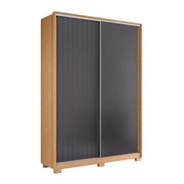 Imagem de Guarda Roupa Frizatto 2 Portas Freijó/Off White/Titanium (Flex) - ABZ 