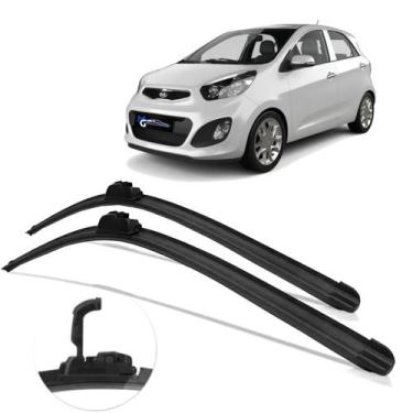 Imagem de Kit Par Dianteiro Palhetas Limpador de Parabrisa Kia Picanto 2009 À 20