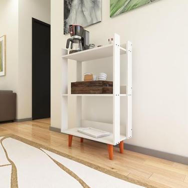 Imagem de Aparador Buffet para Sala Estilo Industrial Cantinho Do Café Multiuso Nicho (Branco)