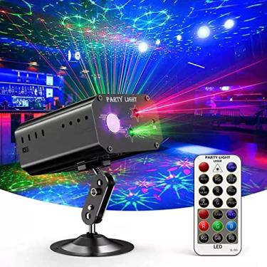 Imagem de SPOOBOOLA Party Lights Dj Disco Lights, Strobe Stage Light Sound Activated Laser Llights Projector with Remote Control for Parties Bar Birthday Wedding Holiday Event Live Show Xmas Decoratio