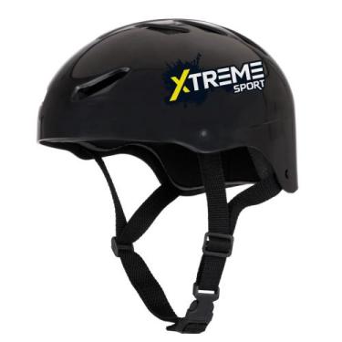 Imagem de Capacete para Skate Bike Patins Patinete Unissex - XTREME, Preto, P