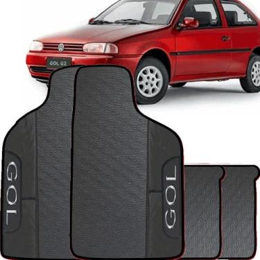 Imagem de Lindo jogo tapete 4 peças carro automotivo  na cor preto volkswagen go
