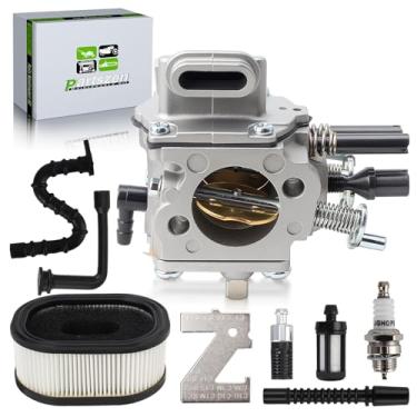Imagem de partszen Carburador 1122 120 0621 para motosserra Stihl 064 065 066 MS640 MS650 MS660 Zama C3A-S31 Walbro WJ-67A WJ-67B WJ-76A Tillotson HS-320A com 0000 122 0 165 3 filtros de ar
