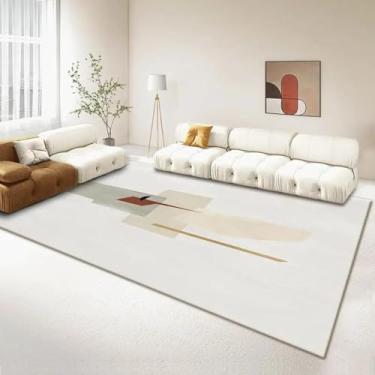 Imagem de Tapete grande para sala de estar simples, arte abstrata, tapete para mesa de centro, tapete para pés de hotel, casa de hóspedes (120 x 160 cm, 3,9 x 5,2 pés/QR-249)