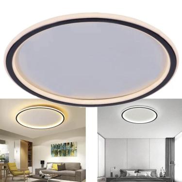 Imagem de Luminaria Paflon Sobrepor Led 3 Tons Iluminaçao Redondo Decoraçao Casa Sala De Estar