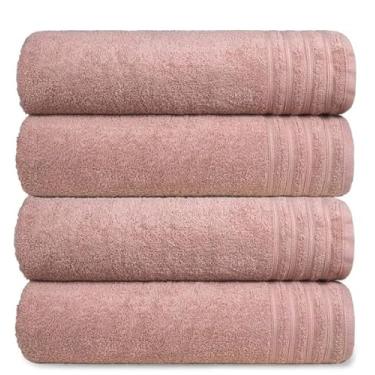 Imagem de Toalha de Banho Gigante Fio Penteado 100% Algodão Banhão 500g/m² Premium (ROSA)