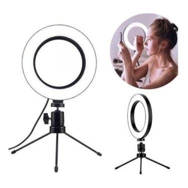 Imagem de Ring Light De Mesa Iluminador De Led Tripé 6 Polegadas 16cm - FENG, 11