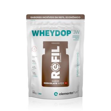 Imagem de Refil Whey Protein Wheydop 3W Chocolate Suiço 900g Proteina Concentrada nao desnaturada, isolada e Hidrolisada