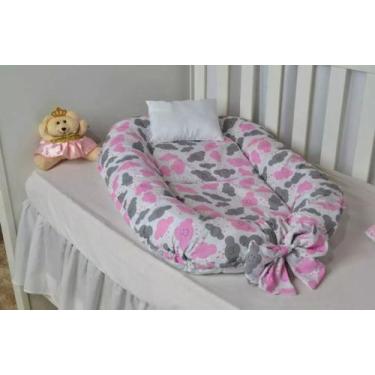 Imagem de Ninho Redutor de Berço Bebê com Almofadinha Laço Ajústavel - Alice Enx