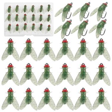 Imagem de Isca biônica para pesca com mosca, kit de iscas de pesca com mosca, truta, iscas de natação, moscas secas, simuladas artificiais, anzol atrativo para água salgada, robalo de água doce, truta panfish