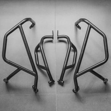 Imagem de Barra de proteção antiqueda para CFMOTO 450MT 450 MT 2024-2025 Moldura de motocicleta Protetores de motor Barras de colisão de rodovia Protetores de tanque de gasolina 450-MT acessórios, preto