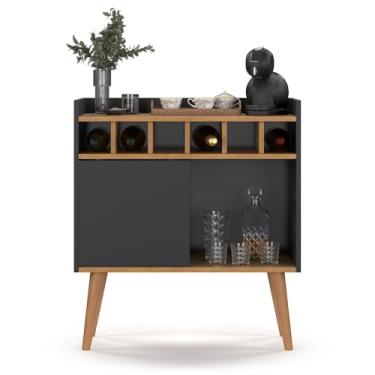 Imagem de Buffet Aparador Com Adega Florença Elegância E Funcionalidade Para Seu Lar (Preto Nature)