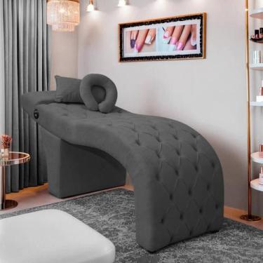 Imagem de Maca Lash Designer Cilios Luxo Estofada com Massagem Bouclê - SOFA STO