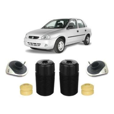 Imagem de 2 Kit Coxim Batente Dianteiro Gm Corsa 1997 1998 1999 2000 - QualyKits