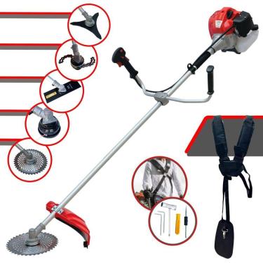 Imagem de Podador de Grama À Gasolina Anmax CG430P-TB 43cc 2HP 9.000rpm Completa Com Carretel + Faca 2 Pontas + Faca 3 Pontas + Disco 40 Dentes + Trimmer