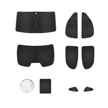 Imagem de 8 peças de persianas para Honda Civic (2022-2025) Acessórios – Cobertura total para janelas laterais, triangular traseiro e para-brisa – Proteção UV e privacidade para acampamento, cochilo