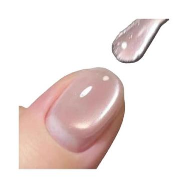 Imagem de Verde Rosa Azul Translúcido Olho De Gato Vidro Esfera Gel Esmalte 12ml