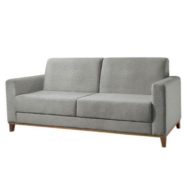 Imagem de Sofá Living 03 Lugares 1,80 Delta - Plataforma Estofados, Linho Cinza